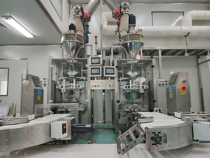 中藥粉劑包裝機(jī)客戶現(xiàn)場(chǎng)